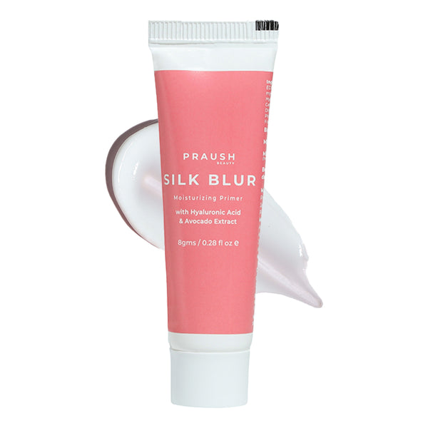 Mini Silk Blur Moisturising Primer with Hyaluronic Acid & Avocado Extracts for Instant Daily Glow, 8gm