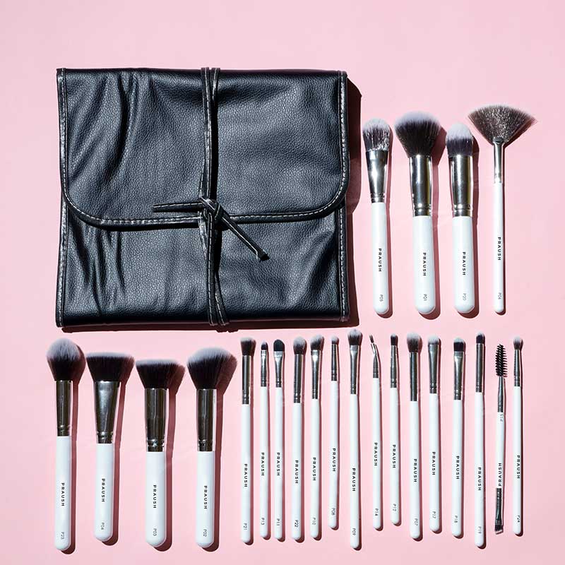 23 Professional Makeup Brush Set with Roll on –