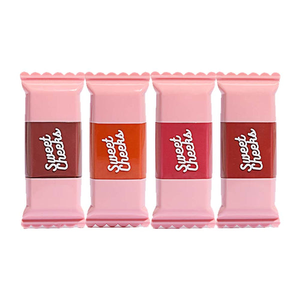 Sweet Cheeks Liquid Blush Combo of 4  (Rasberry Tart + Caramel Glaze +Mauve Poppins + Coral Crunchy)