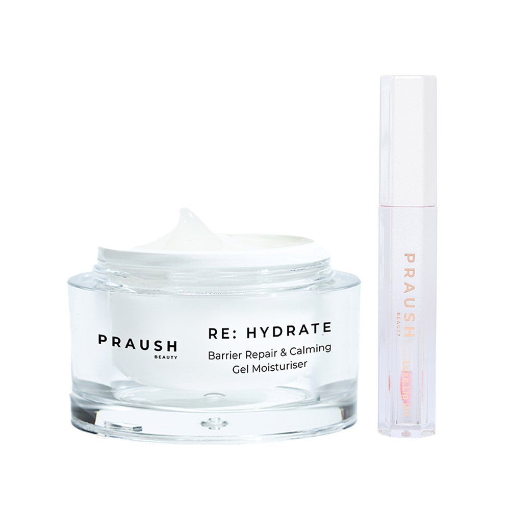 1 Re hydrate Gel Moisturiser 1 Pout Cushion Color Changing pH Lip Oi Praush