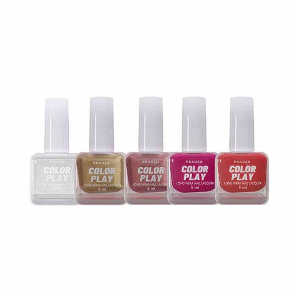 Color Play 5-in-1 Nail Lacquer Kits - Instant Dry & Long Wear Formula