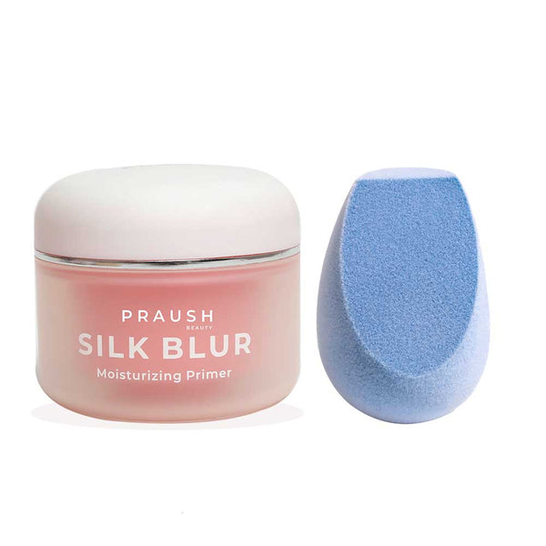1 Microfiber Sponge (Contour & Baking) + 1 Silk Blur Moisturizing Primer - Flawless Face Bundle